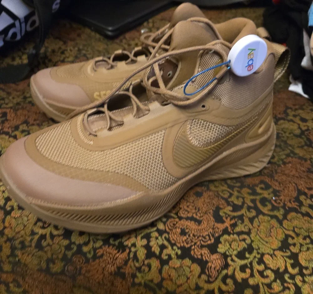 Nike Men's High-Top Athletic Sneakers in Brown/Tan